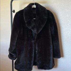 Zara Black Teddy Jacket Plush Winter Outerwear